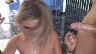 Gagging Blowjob Blonde GIF