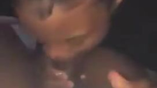 Wet Sloppy Ebony Couple Ebony Deepthroat Car Sex Car Blowjob BBC GIF