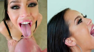 Tits Pornstar POV Latina Deepthroat Cumshot Blowjob Alina Lopez GIF