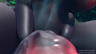 POV Futanari Deepthroat Blowjob 3D GIF