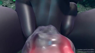 POV Futanari Deepthroat Blowjob 3D GIF