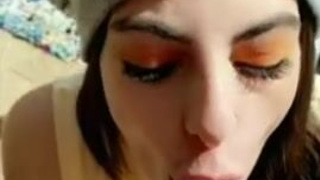 Deepthroat Cum Swallow Cum In Mouth Blowjob Big Tits Alexa Pearl GIF