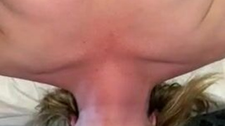 Deepthroat Cock Blowjob Blindfolded Big Tits Big Dick Balls Sucking Balls GIF