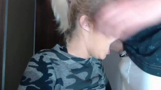 Euro Blondie Takes A Good Throatfucking