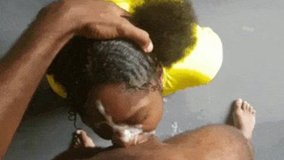 Facial Ebony Deepthroat GIF