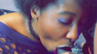 Ebony Deepthroat College Blowjob GIF