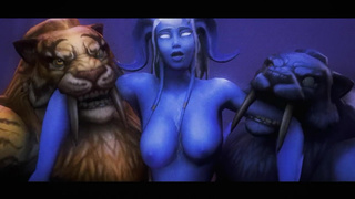 Warcraft Dranei bitch gets gang banged