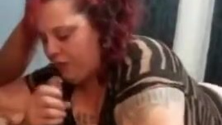 Gagging Deepthroat BBW BBC GIF