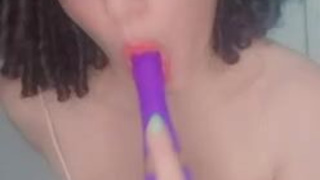 Sex Toy Petite Gagged Blowjob GIF