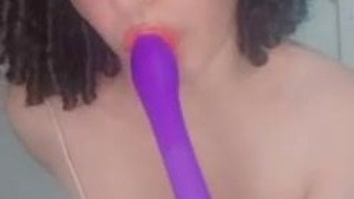 Sex Toy Petite Gagged Blowjob GIF