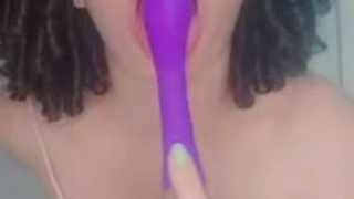 Sex Toy Petite Gagged Blowjob GIF