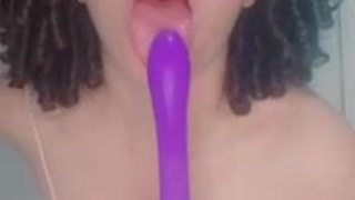 Sex Toy Petite Gagged Blowjob GIF