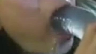 Sloppy Gagging Face Fuck Dildo Asian GIF