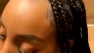 Public Ebony Couple Ebony Deepthroat Blowjob GIF