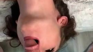 Thick Long Tongue Deepthroat GIF
