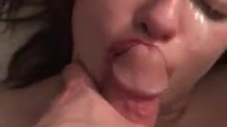 Girlfriend Deepthroat Cum Blowjob GIF