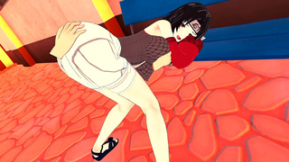 Наруто: сексуальный перепихон с Kurenai Y Hi (3D хентай)