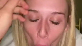 Deepthroat Blowjob Blonde GIF