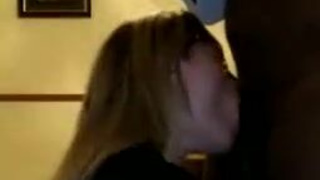 Passionate Deepthroat Couple Blonde BBC Amateur GIF