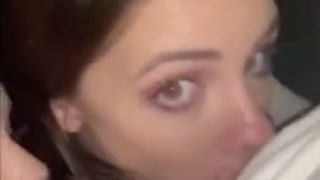 Sloppy Megan Rain Eye Contact Deepthroat Blowjob Adriana Chechik GIF