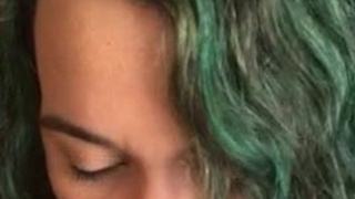 Wife Submissive Spit Orgasm Latina Handjob Goth Deepthroat Blowjob GIF