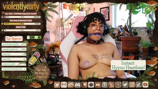 Hypnosis Glasses Camgirl Ball Gagged Art GIF