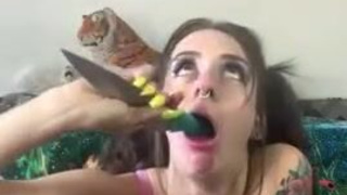 Hardcore Dildo Deepthroat GIF