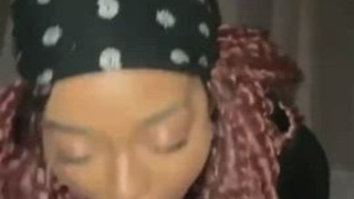 Homemade Ebony Couple Ebony Deepthroat Blowjob BBC African American GIF