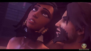 Отец не удержался и трахнул грудастую дочку Pharah