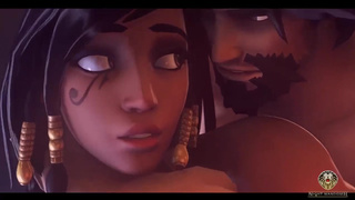 Отец не удержался и трахнул грудастую дочку Pharah