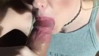 Deepthroat Blowjob Blonde GIF