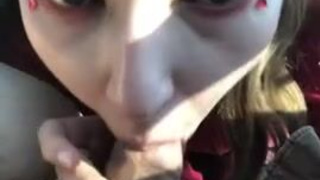 Small Tits Petite Deepthroat Car Sex Blowjob Blonde 20 Years Old GIF