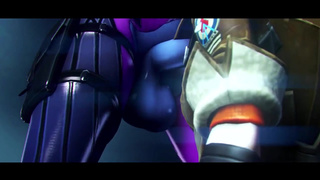 Tracer согласилась попробовать на вкус член Widowmaker из игры ОверВотч