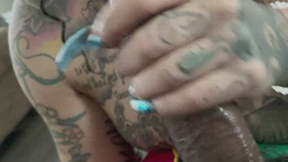 Tattoo Deepthroat Cum Big Dick GIF