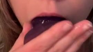 Spit Oral Huge Dildo Deepthroat GIF