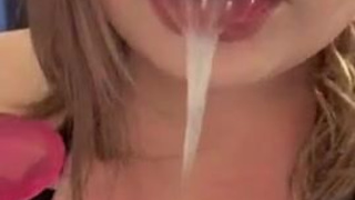 Spit Sloppy Oral Gagging Deepthroat Blowjob GIF